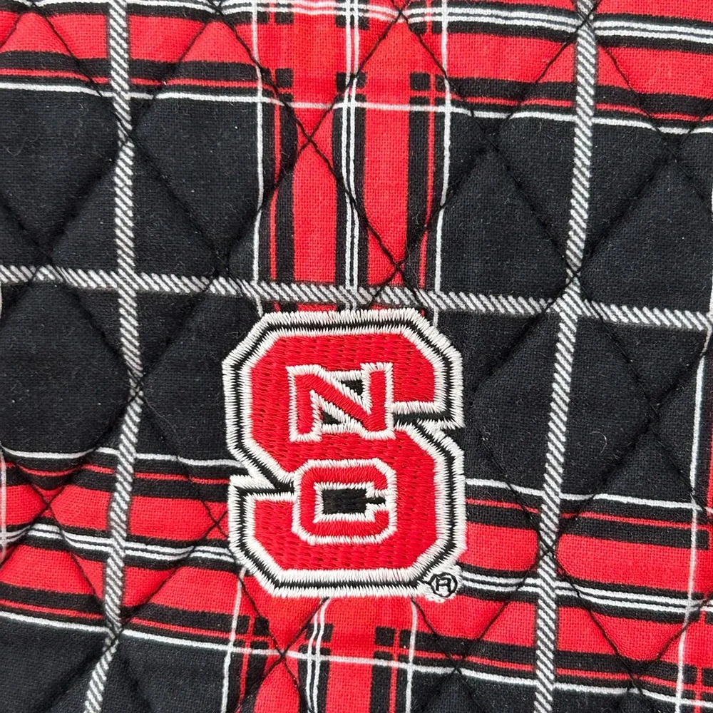 NC State Wolfpack Plaid Purse Black Red